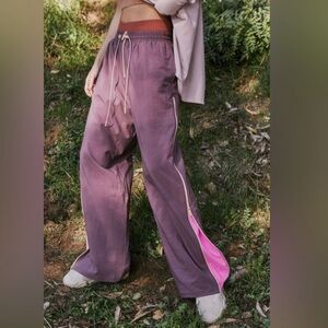 Free People Movement Prime Time Pants Size Medium Mountain Purple Wide Leg NWOT